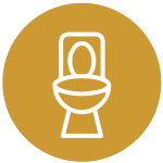 ícono baño fondo amarillo