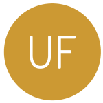 ícono uf con fondo amarillo